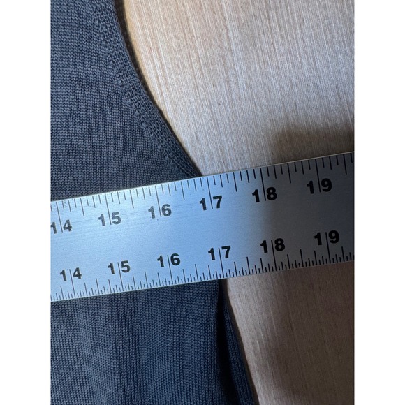 Eileen Fisher Womens Gray Tencel Lyocell V-Neck Sleeveless Tunic Sweater S/P - Picture 3 of 6